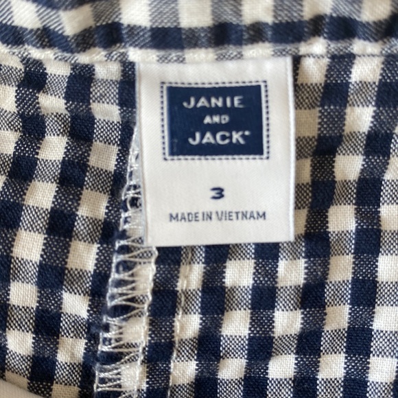 Janie and jack gingham shorts and bucket hat girl 3T - Picture 3 of 4